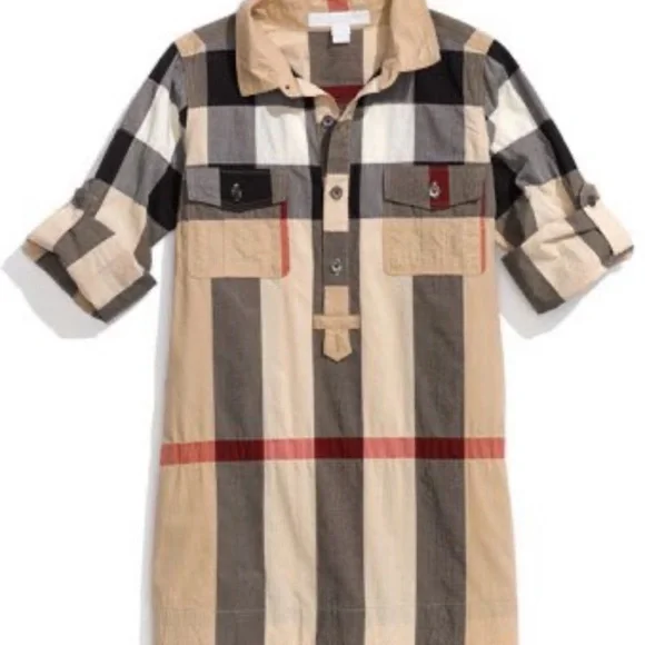 Burberry | Dresses | Burberry Girls Checkered Shirt Dress